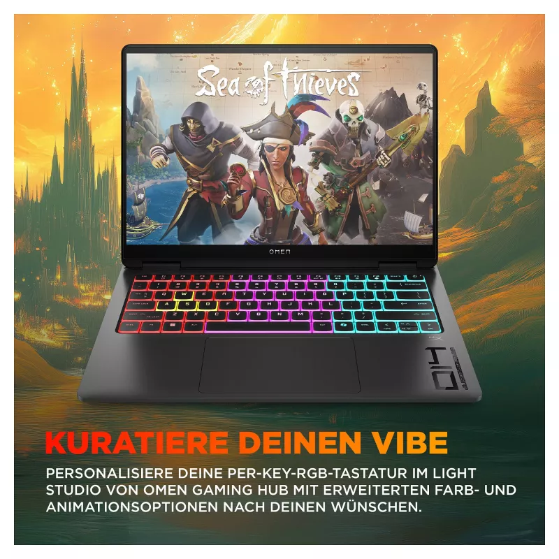 HP OMEN Transcend Gaming nešiojamas kompiuteris 14-fb1075ng 14 3K OLED U7-255H 32GB/1TB SSD RTX5060 Win11 - BV8C5EA#ABD