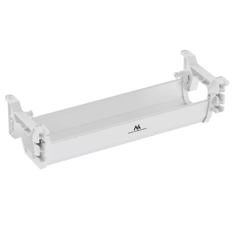 Maclean po stalu kabelių/tinklo prailgintuvų organizatorius, max. apkrova 5 kg, baltas, MC-106 W