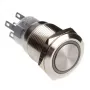 DimasTech PD020 sidabrinis – atsarginis kompiuterio korpuso mygtukas su LED žiedu