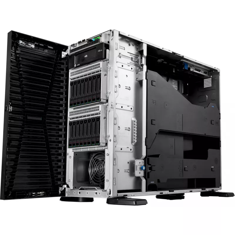 HPE ProLiant ML110 Gen11 4510 12 branduolių 1p 64GB-R MR408i-o 8SFF 2x480GB SSD 2x1000W RPS EU serveris