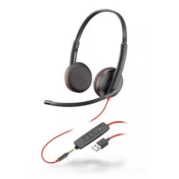 HP Poly Poly Blackwire C3225 USB - 3200 Series - Ausinės - Ant ausų - Laidinės - USB, 3,5 mm lizdas - Triukšmo izoliacija (209747-101)