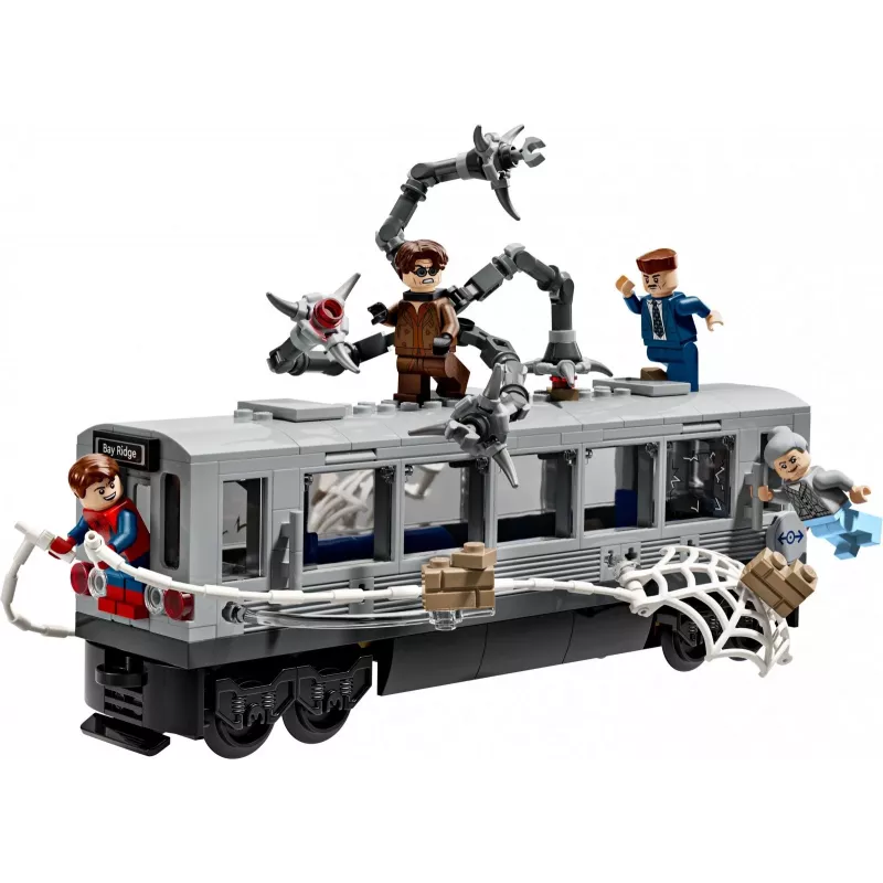 Konstrukcinis žaislas LEGO Marvel Super Heroes 76321 Spider-Man Doc Ock Subway Showdown, 393 detalės, 4 minifigūrėlės, nuo 9 metų