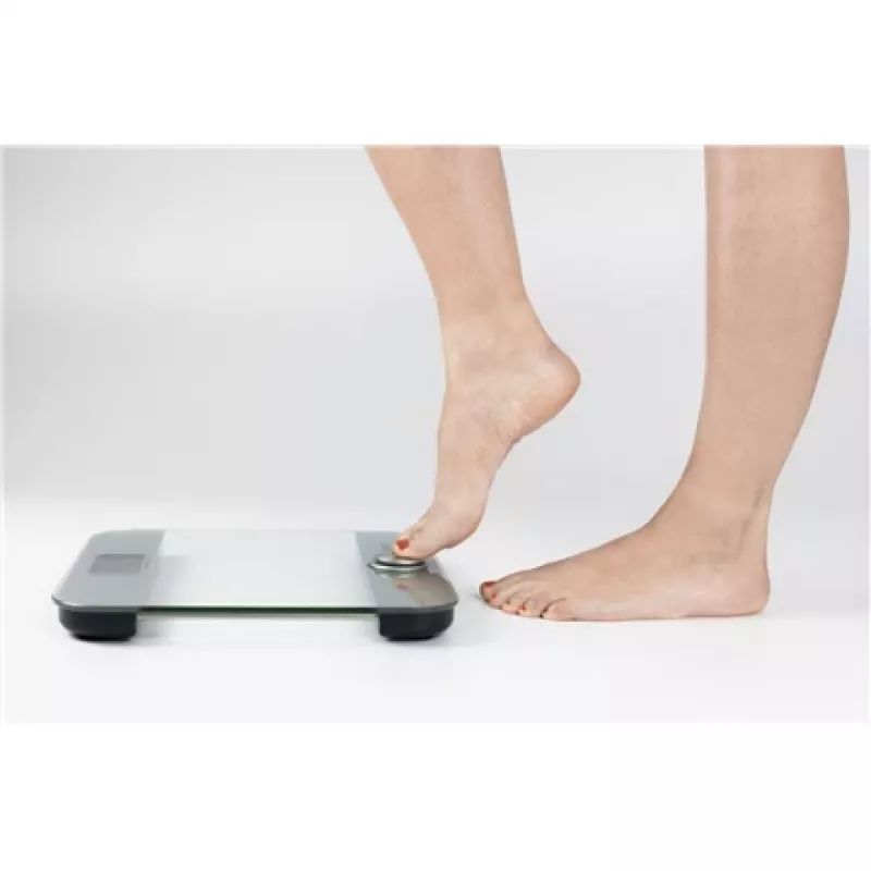 Svarstyklės elektroninės Caso Body Energy Ecostyle 03416 — max 180 kg, tikslumas 100 g, balta/pilka