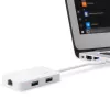 Edimax EU-4308 USB-C šakotuvas, 3x USB 3.0 + Gigabit Ethernet