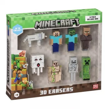 MINECRAFT 3D TRINTUKAI - 8 VIENETŲ DELIKSĖ DĖŽUTĖ VER.A