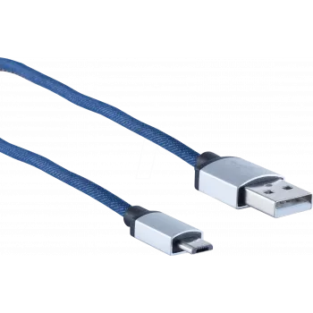 USB laidas ShiverPeaks BS14-50029 2m USB A Micro-USB B mėlynas