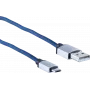 USB laidas ShiverPeaks BS14-50029 2m USB A Micro-USB B mėlynas