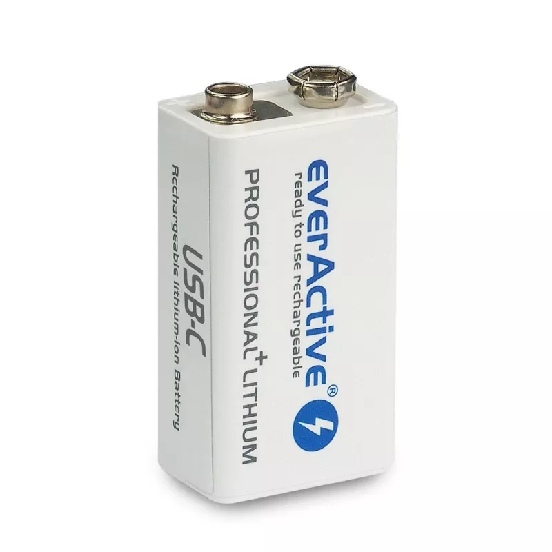 Įkraunama baterija everActive 6F22/9V Li-ion 550 mAh su USB TYPE C