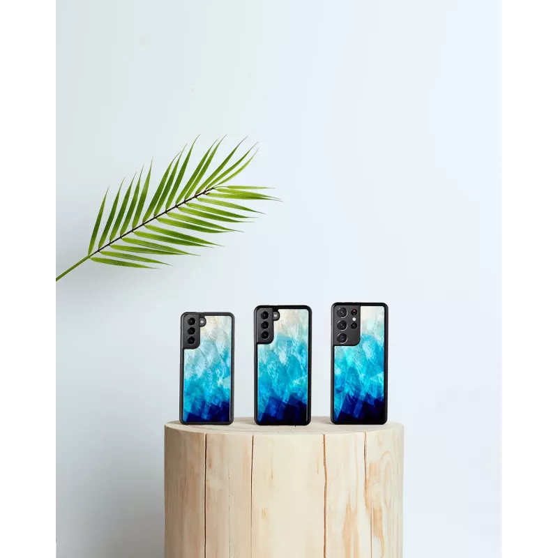 Telefono dėklas iKins, skirtas Samsung Galaxy S21+ — apsauginis nugarėlės dangtelis, mėlynas juodas