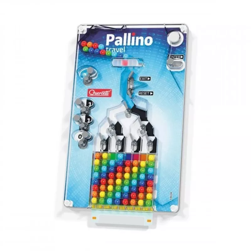 Edukacinis mozaikinis žaidimas QUERCETTI Mosaici Pallino Coding Travel Version 1006 – nešiojamas kodavimo rinkinys su lentelėmis