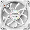 Montech AX120 120mm PWM ARGB korpuso ventiliatoriai, 3 vnt. rinkinys, balti