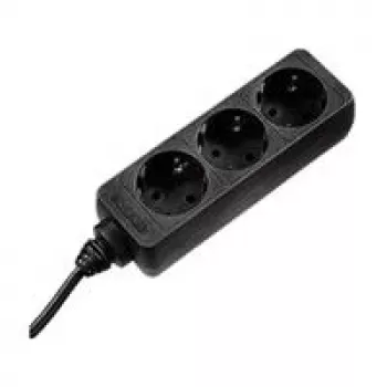 Hama 0003039 apsauginis nuo viršįtampių lizdas Juodas 3 AC lizdai 230 V 1.4 m