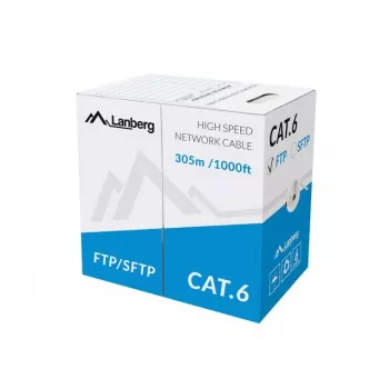 Lanberg LCS6-11CU-0305-S tinklo kabelis pilka 305 m Cat6 SF/UTP (S-FTP)