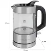 ProfiCook PC-WKS 1228 G elektrinis virdulys 0,5 L 1100 W Nerūdijantis plienas, Skaidrus