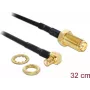 Koaksialinis kabelis DeLOCK 88472 0,32 m MMCX RP-SMA Auksinis Juodas