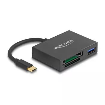 DeLOCK USB-C kortelių skaitytuvas XQD ir SD atminties kortelėms, USB 5 Gbps