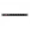 Lanberg PDU-05F-0200-BK maitinimo paskirstymo blokas (PDU) 5 AC lizdai 1U juodas