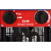 Elektrinis ventiliatorinis šildytuvas BLAUPUNKT EH7010 — 2000 W, nerūdijančio plieno elementas, IPX4, pastatomas ant grindų, iki 22 m², juoda/mėlyna/raudona