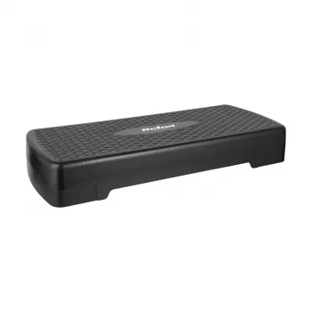 Fitness laiptelis Rebel Active 2 lygių, polipropilenas, neslystanti danga, 680×280 mm, pagalbinis aukščio reguliavimas