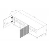 Cama RTV spintelė PAFOS 150x42x52 juodas matinis