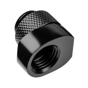 Alphacool 17604 juodas žarnos jungtis 1/4 colio sriegis