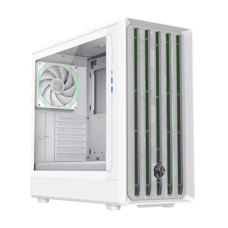 Gamemax korpusas CLAW 460 WH baltas, Mid-Tower, be maitinimo šaltinio