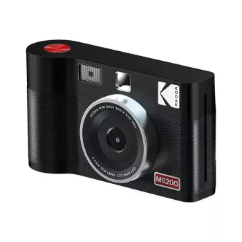 Momentinė kamera Kodak Mini Shot 2 Era – nešiojama momentinė nuotraukų kamera su įmontuotu spausdintuvu, juoda