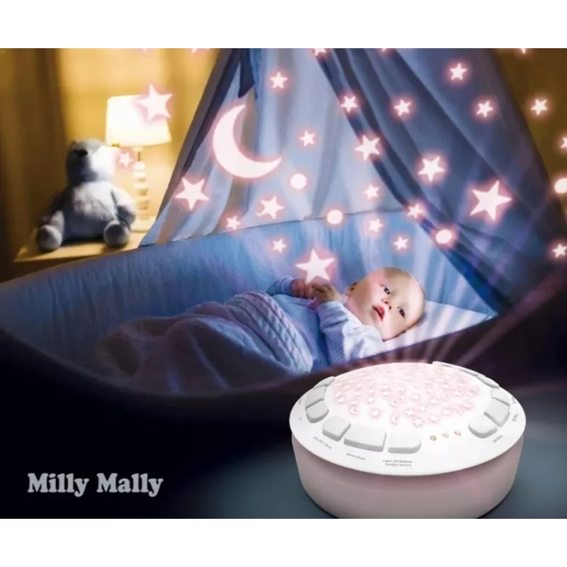 Milly mally Sheep Projector Plush Toy 5664 minkštas ėriuko projektorius su naktine šviesa kūdikiams