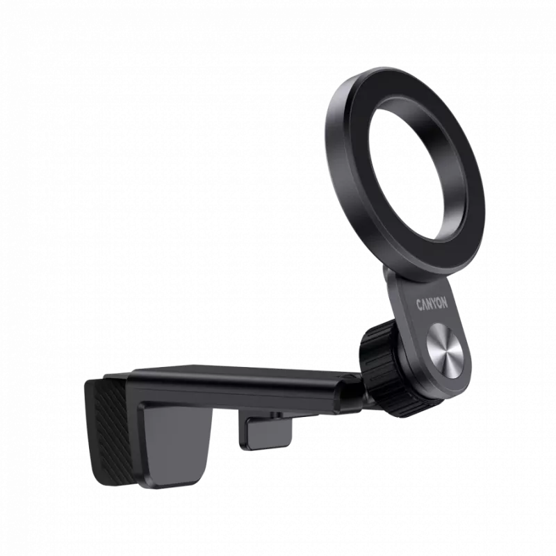 CANYON OnGrip 11 magnetinis kelioninis laikiklis, juodas, kompaktiškas telefono laikiklis