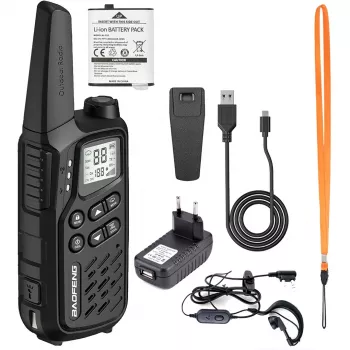Radiostacija Baofeng BF-T25E Juoda, 2 vnt.