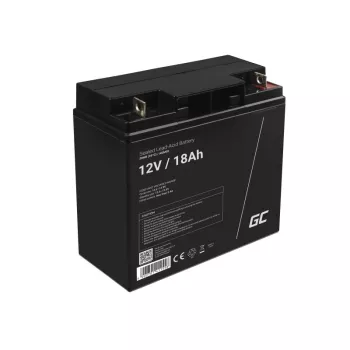Įkraunamas sandarus švino-rūgšties akumuliatorius Green Cell AGM09 12 V 18000 mAh, juodas, 167×77×181 mm, 4,8 kg