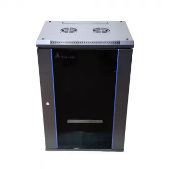 Sieninis stovas Extralink 18U 600x600 juodas su spynos raktu