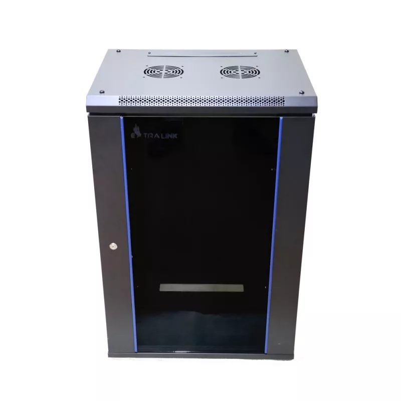 Sieninis stovas Extralink 18U 600x600 juodas su spynos raktu
