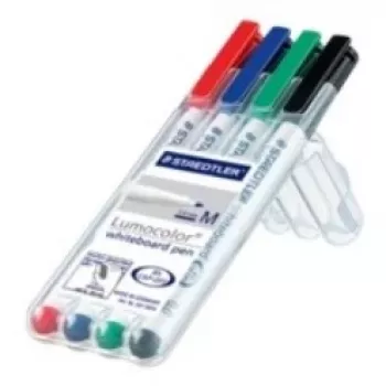 Staedtler Lumocolor 301-WP4 markerių rinkinys 4 vnt. (juoda, mėlyna, žalia, raudona)
