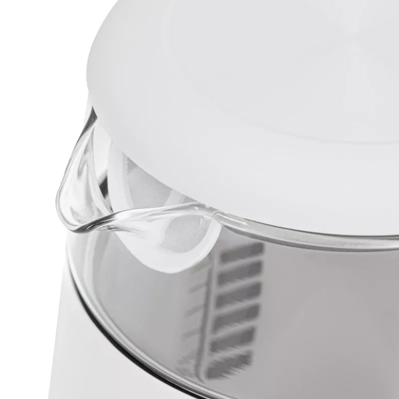 Elektrinis virdulys Adler AD 1305WG – 1.7 L, 2200 W, stiklas/plastikas, baltas/auksinis/permatomas