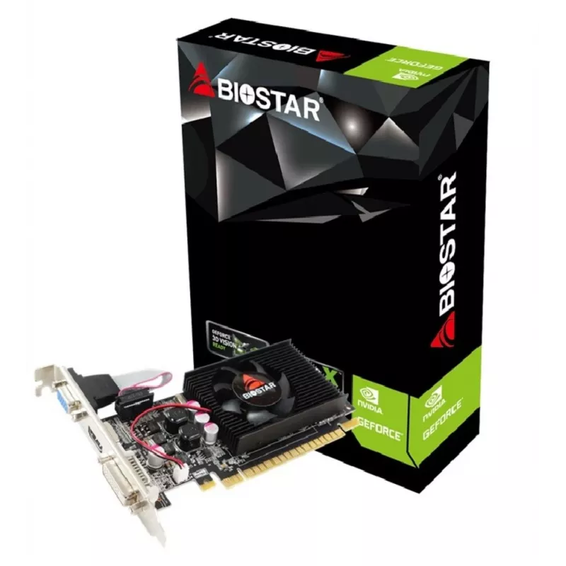 Vaizdo plokštė BIOSTAR GeForce 210 – 1 GB GDDR3, 64 bit, PCIe x16 2.0, 589 MHz