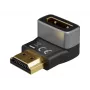 Goobay 72011 HDMI™ Kampinis Adapteris 270° Vertikalus, 8K @ 60 Hz, Auksuotas, Juodas, Sidabrinis