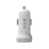 Automobilinis įkroviklis Devia Smart Series Lightning 5V 3.1A Dvigubas USB Baltas