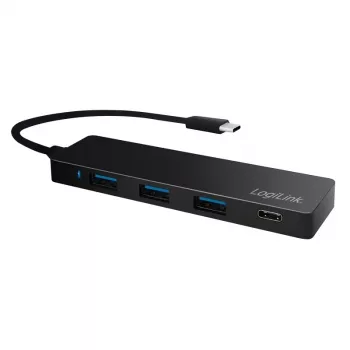 LogiLink UA0311 USB-C 3.2 Gen 2 Multiport Hub 4 prievadai juoda