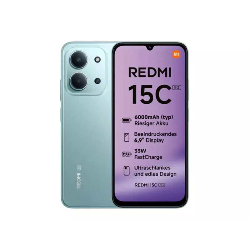Išmanusis telefonas „Xiaomi Redmi 15C 5G“ – 5G – Dual-SIM – RAM 8 GB / Vidinė atmintis 128 GB – „microSD“ lizdas – 6,9 colio – 1600 × 720 pikselių (120 Hz)