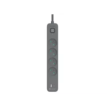 Prailgintuvas TRACER TRALIS47026 su 1,5 m laidu, 4 USB prievadais ir PD 18 W