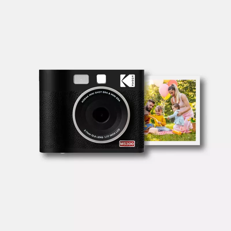 Momentinė kamera Kodak Mini Shot 3 Era – juoda, 4PASS spausdinimo technologija
