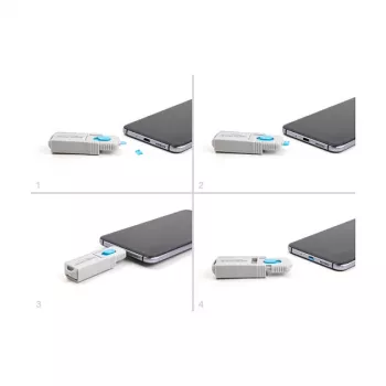 DeLOCK 20949 Micro USB lizdo blokavimo kištukas, 10 vnt., mėlynas