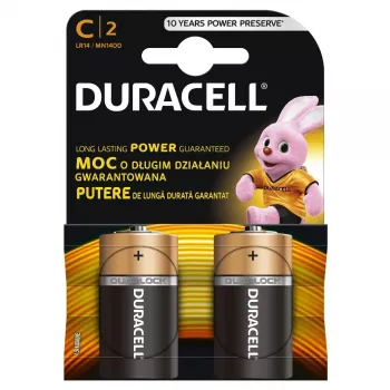 Duracell AA, AAA, D, C, 2032, 9V (LR14 LR20 6LR61 CR2032) baterijų rinkinys (C X 4vnt)