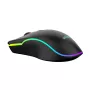 Laidinė šildoma žaidimų pelė ActiveJet AMY-W390 – ambidekstrinė, optinė 2000 DPI, USB Type-A, 4 mygtukai, juoda