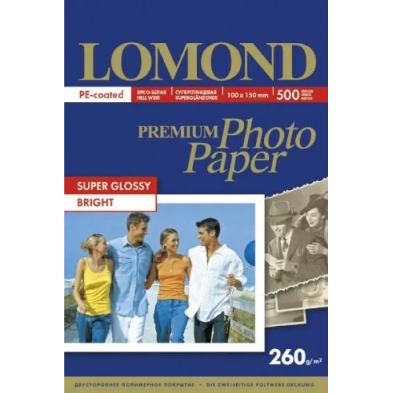 Fotopopierius Lomond Premium 260 g/m² 10×15 cm Super Glossy 500 lapų