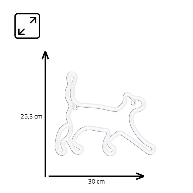 Dekoratyvinė neoninė lemputė MANTA SNL70WH Style Neon Lights CAT 2 balta 70 cm