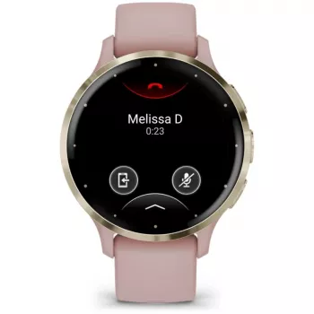 Garmin Venu 3S 3.05 cm (1.2) AMOLED 41 mm Skaitmeninis 390 x 390 pikselių Lietimui jautrus ekranas Auksinė, Rožinė Wi-Fi GPS (palydovas)