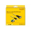 DeLOCK 63465 USB 2.0 į RS-422/RS-485 adapterinis kabelis 1,8 m, juodas/skaidrus