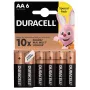 Baterijų rinkinys Duracell Basic AA / LR6 — 6 vnt. (šarminės)